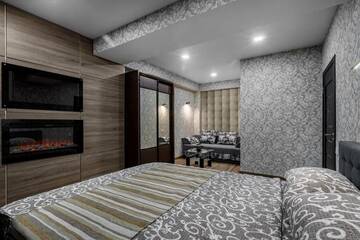 Фото номера Апартаменты с 1 спальней Апартаменты Apartment in the center! PANORAMIC WINDOWS! Fireplace! г. Кишинёв 16
