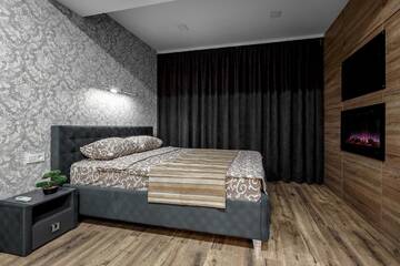 Фото номера Апартаменты с 1 спальней Апартаменты Apartment in the center! PANORAMIC WINDOWS! Fireplace! г. Кишинёв 12