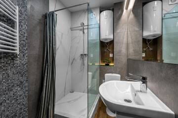 Фото номера Апартаменты с 1 спальней Апартаменты Apartment in the center! PANORAMIC WINDOWS! Fireplace! г. Кишинёв 14